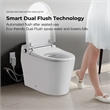 Pemberly Row 1.27/0.92 GPF Dual-Flush Smart Bidet Toilet with Built-in Tank