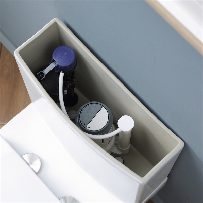 Pemberly Row 2-Pc 1.1/1.6 GPF Dual-Flush Elongated Toilet in White Seat Included