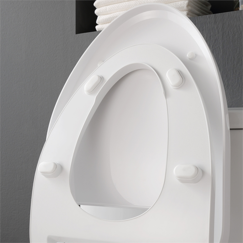Pemberly Row 2Pc 1.06/1.28 GPF Dual-Flush Elongated Toilet with Smart Bidet Seat