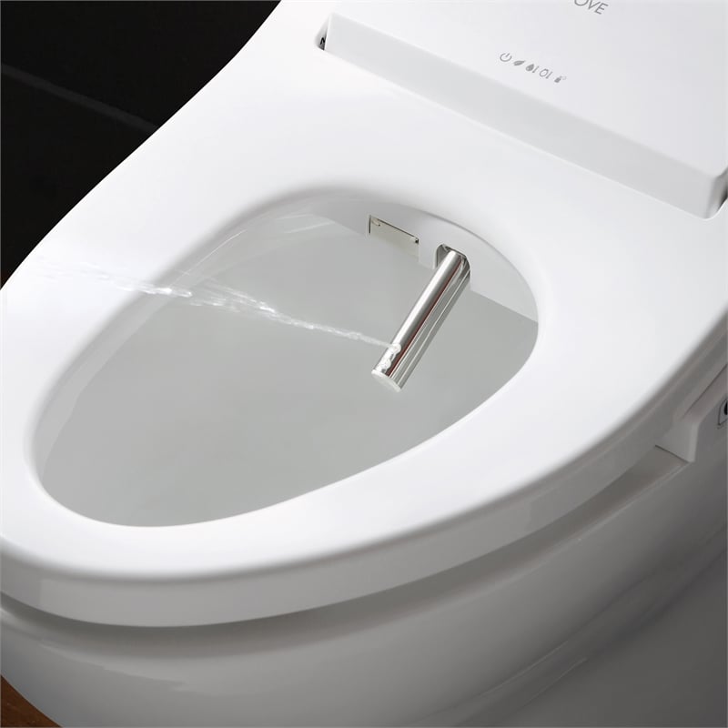 Pemberly Row 2Pc 1.06/1.28 GPF Dual-Flush Elongated Toilet with Smart Bidet Seat