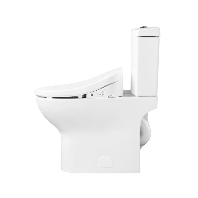 Pemberly Row 2Pc 1.06/1.28 GPF Dual-Flush Elongated Toilet with Smart Bidet Seat