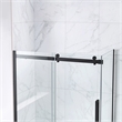 Pemberly Row Matte Black Corner Shower Kit Base and Door 32
