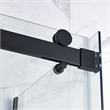 Pemberly Row Matte Black Corner Shower Kit Base and Door 32