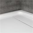 Pemberly Row Matte Black Corner Shower Kit Base and Door 32