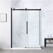 Pemberly Row Matte Black Corner Shower Kit Base and Door 32