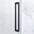 Pemberly Row Matte Black Corner Shower Kit Base and Door 32
