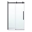 Pemberly Row Matte Black Shower Kit Base and Door 32