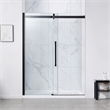 Pemberly Row Matte Black Shower Kit Base and Door 36