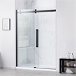 Pemberly Row Matte Black Shower Kit Base and Door 36