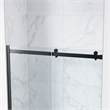 Pemberly Row Matte Black Shower Kit Base and Door 36