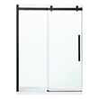Pemberly Row Matte Black Shower Kit Base and Door 36