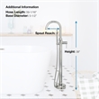 Pemberly Row 1-Handle Freestanding Roman Tub Faucet with Hand Shower in Nickel