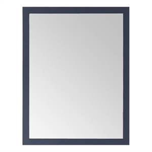 Pemberly Row Modern 28&quot x 36&quot Framed Wall Mirror in Midnight Blue