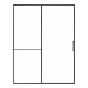 Pemberly Row 60&quotW x 78.75&quotH Framed Sliding Shower Door in Gunmetal Gray
