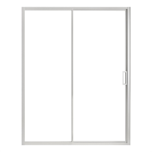 Pemberly Row 60&quotW x 74&quotH Sliding Shower Door in Satin Nickel