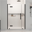 Pemberly Row 54 x 36 x 74-3/4 Shower Kit with Base and Door in Black