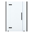 Pemberly Row 54 x 36 x 74-3/4 Shower Kit with Base and Door in Black