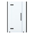 Pemberley Row Tempered Glass Black Shower Kit Rectangular Reversible 48