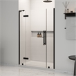 Pemberly Row 54 x 32 x 74-3/4 Shower Kit with Base and Door in Black