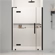 Pemberly Row 54 x 32 x 74-3/4 Shower Kit with Base and Door in Black