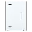 Pemberly Row 54 x 32 x 74-3/4 Shower Kit with Base and Door in Black