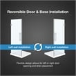Pemberly Row 32 x 32 x 74-3/4 Shower Kit with Base and Door in Satin Nickel
