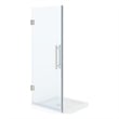 Pemberly Row 32 x 32 x 74-3/4 Shower Kit with Base and Door in Satin Nickel