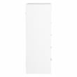 Pemberly Row Modern 5-Drawer Dresser with Large Fabric Drawers in White