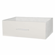 Pemberly Row Modern 5-Drawer Dresser with Large Fabric Drawers in White