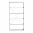 Pemberly Row Modern 5-Drawer Dresser with Large Fabric Drawers in White