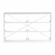 Pemberly Row Modern 6-Drawer Dresser with Large Fabric Drawers in White