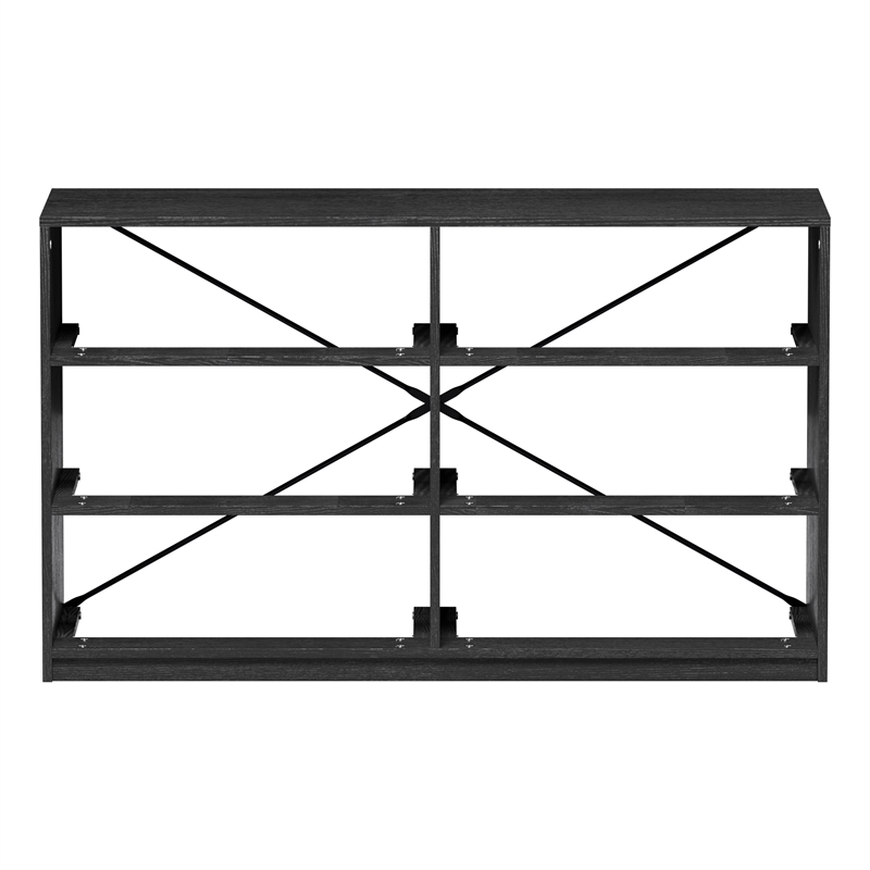 Pemberly Row Modern 6-Drawer Dresser with Large Fabric Drawers in Black