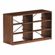Pemberly Row Modern 6-Drawer Dresser with Large Fabric Drawers in Walnut
