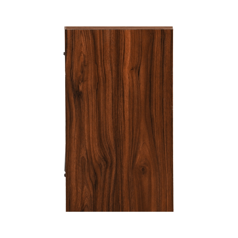 Pemberly Row Modern 6-Drawer Dresser with Large Fabric Drawers in Walnut