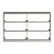 Pemberly Row Modern 6-Drawer Dresser with Large Fabric Drawers in Grey