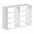 Pemberly Row Modern 8-Drawer Dresser with Large Fabric Drawers in White