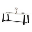 Pemberly Row 3' x 9' Wood Top Standard Height Conference Table in Designer White