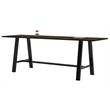 Pemberly Row 3' x 10' Wood Top Bar Height Conference Table in Espresso