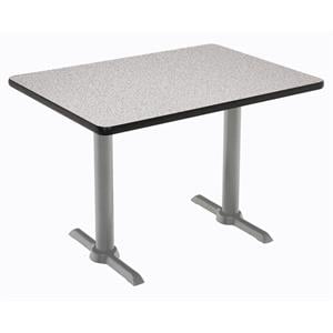 Pemberly Row 30&quot x 60&quot Standard Height Conference Table - Grey - Silver T Base