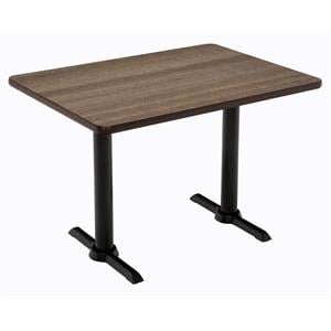 Pemberly Row 30&quot x 48&quot Standard Height Conference Table - Teak - Black T Base