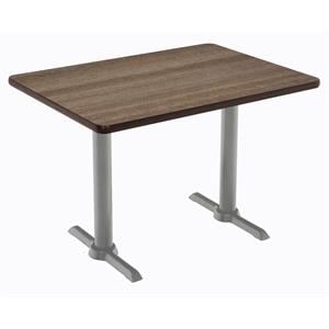 Pemberly Row 30&quot x 60&quot Standard Height Conference Table - Teak - Silver T Base