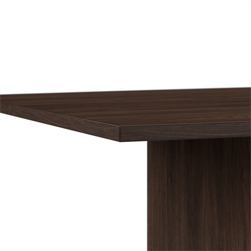 Pemberly Row 72W Boat Shaped Conference Table in Black Walnut - Engineered Wood