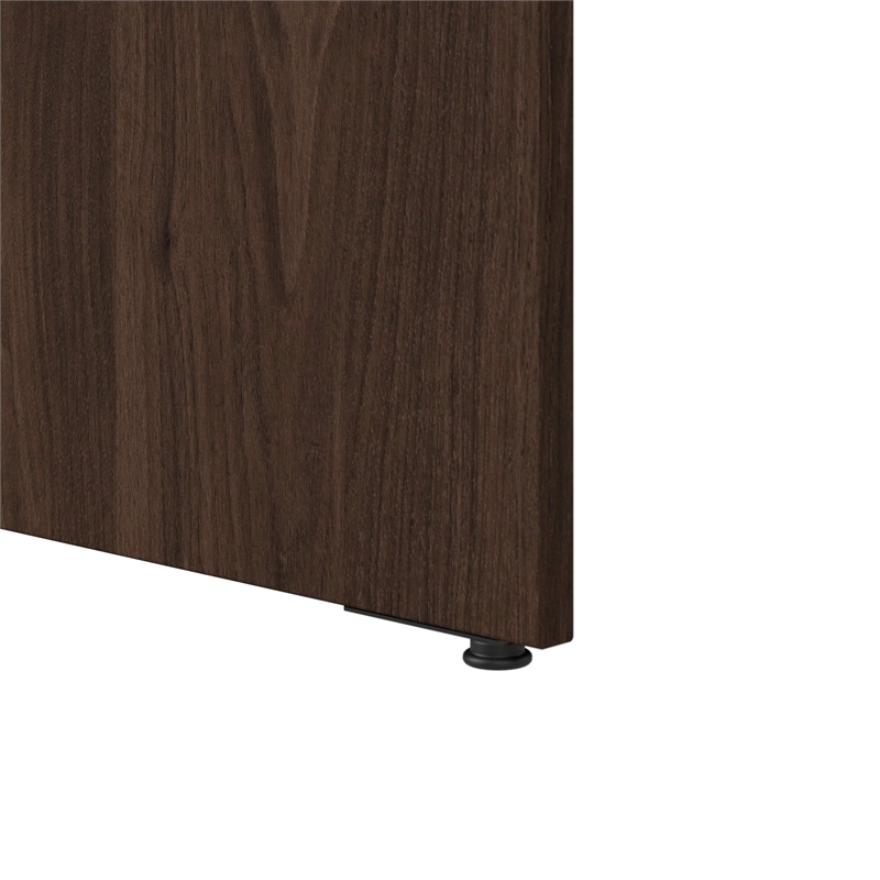 Pemberly Row 72W Boat Shaped Conference Table in Black Walnut - Engineered Wood