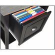 Pemberly Row 1-Drawer Transitional Wood Writing Desk in Espresso