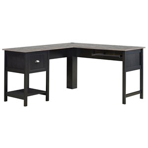 Pemberly Row 1-Drawer Transitional Wood Writing Desk in Espresso