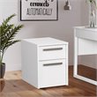 Pemberly Row 2-Drawer Modern Wood Mobile File Cabinet in White