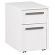 Pemberly Row 2-Drawer Modern Wood Mobile File Cabinet in White