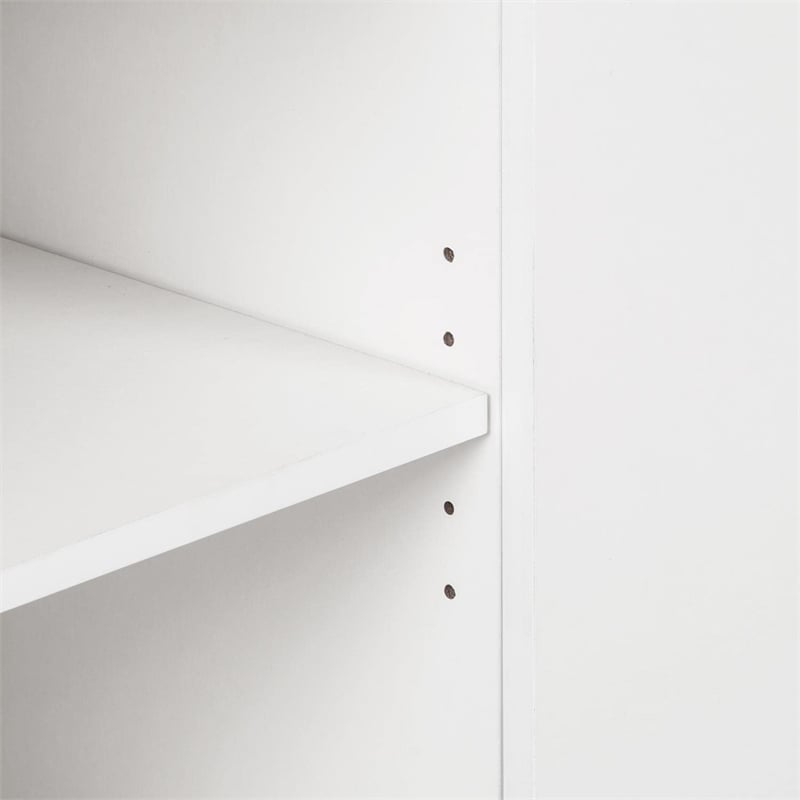 Pemberly Row 2-Door Modern Wood Credenza File Cabinet in White
