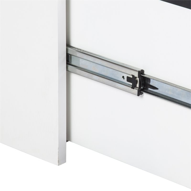 Pemberly Row 4-Drawer Modern Wood Lateral File Cabinet in White