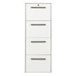 Pemberly Row 4-Drawer Modern Wood Lateral File Cabinet in White